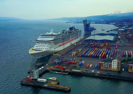 Msc Preziosa Cruise Ship - From the Sky, Greenock